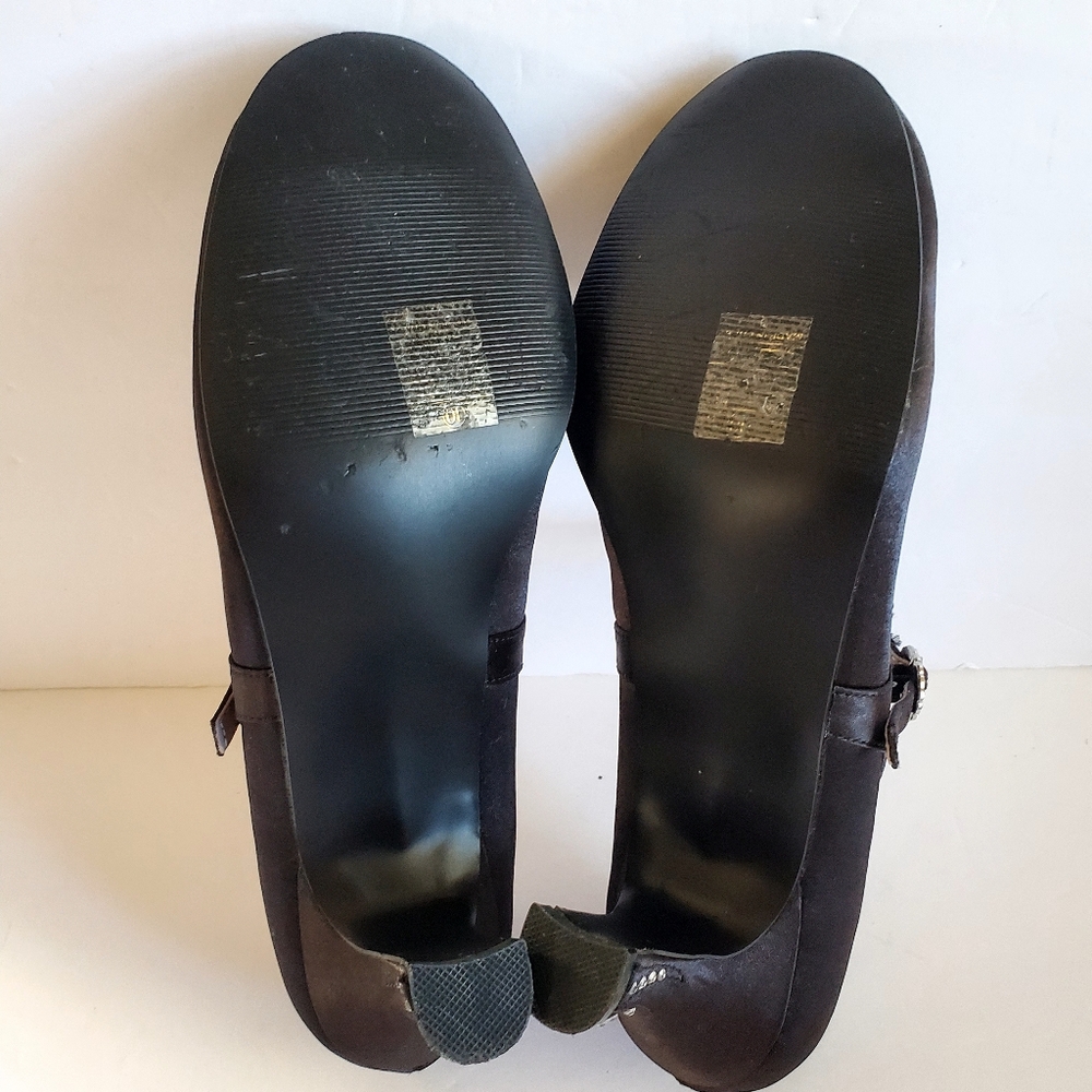 Funtasma Black Mary Jane Heels with Rhinestone Strap Size 10 - Picture 8 of 10